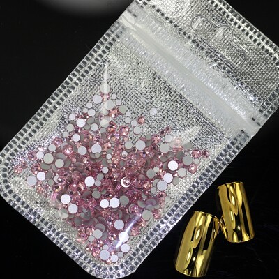 Crystal 400 kom 60 boja Nail Art Decorations Mix Veličine ss4-ss12 Bez Hot Fix DIY Flatback 3D stakleni kamenčići