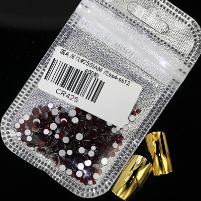 Crystal 400 kom 60 boja Nail Art Decorations Mix Veličine ss4-ss12 Bez Hot Fix DIY Flatback 3D stakleni kamenčići