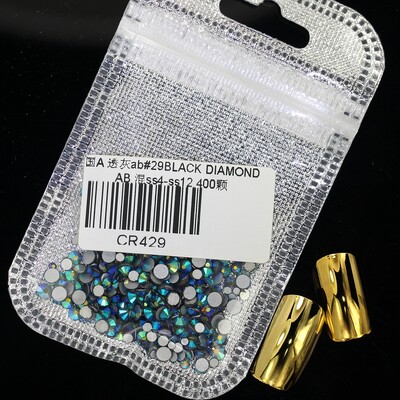 Crystal 400 kom 60 boja Nail Art Decorations Mix Veličine ss4-ss12 Bez Hot Fix DIY Flatback 3D stakleni kamenčići