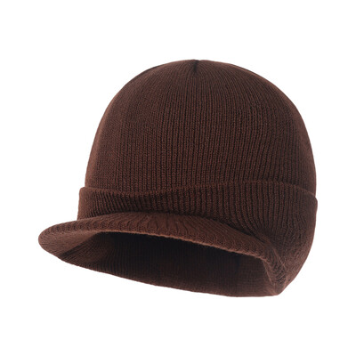 Χειμώνας, Ανδρικό, Πλεκτό Καπέλο, Γείσο, Μάλλινο Καπέλο, Ζεστό, Χοντρό Καπέλο, Κατάλληλο για Υπαίθριο Χειμερινό Καπέλο Γυναικείο шапки женские зимние