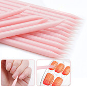 50/100 kom višekratni gurač zanoktica za nokte ružičasti kristalni štapići za uklanjanje manikure za nokte plastični dizajn gel za nokte za alate za nail art