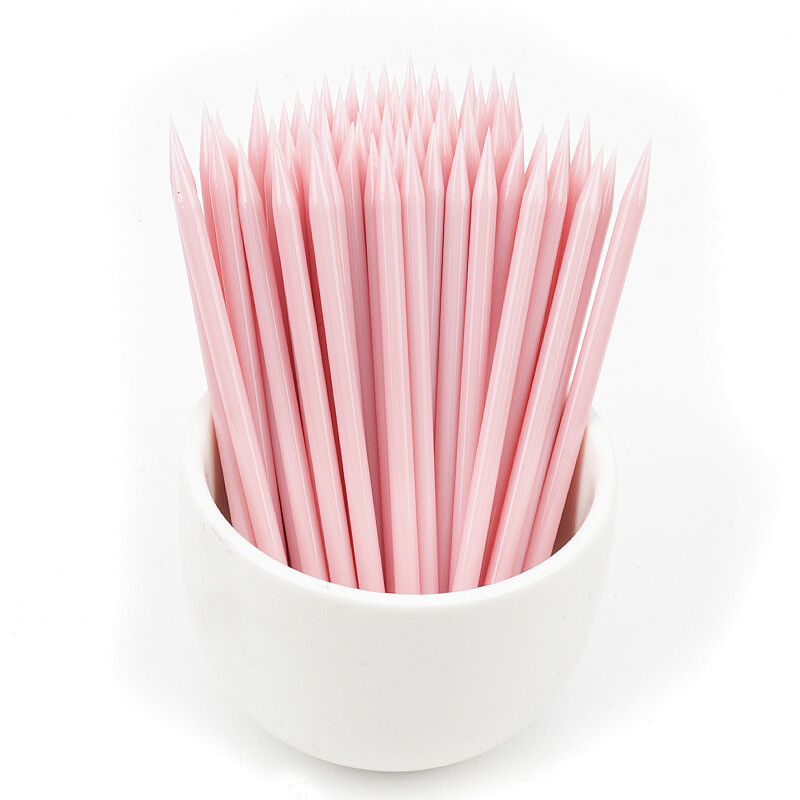 50/100 kom višekratni gurač zanoktica za nokte ružičasti kristalni štapići za uklanjanje manikure za nokte plastični dizajn gel za nokte za alate za nail art