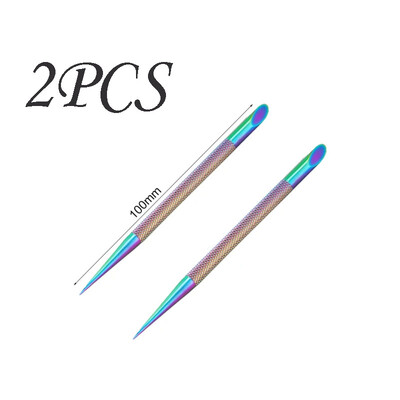 Εργαλείο μαρκαδόρου νυχιών 1 τεμαχίου με διπλό άκρο από ανοξείδωτο ατσάλι με λοξότμητο ατσάλι, Dead Skin Pusher, Εργαλείο στυλό νυχιών