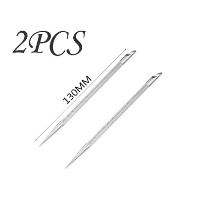 Εργαλείο μαρκαδόρου νυχιών 1 τεμαχίου με διπλό άκρο από ανοξείδωτο ατσάλι με λοξότμητο ατσάλι, Dead Skin Pusher, Εργαλείο στυλό νυχιών