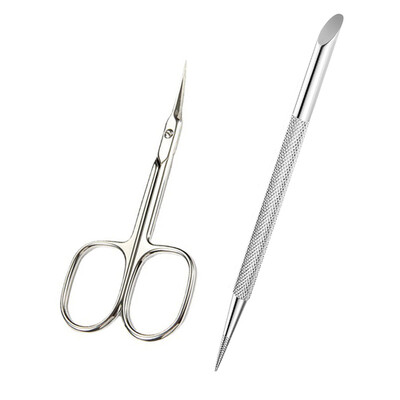 Εργαλείο μαρκαδόρου νυχιών 1 τεμαχίου με διπλό άκρο από ανοξείδωτο ατσάλι με λοξότμητο ατσάλι, Dead Skin Pusher, Εργαλείο στυλό νυχιών