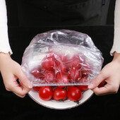 100 vnt. Maistui tinkamas plastikinis maisto dangtis, tamprus dangtelis, elastingas dubenėlio dangtelis virtuvės įvyniojimas šviežiai išlaikomas plastikinis dangtelis Virtuvės reikmenys