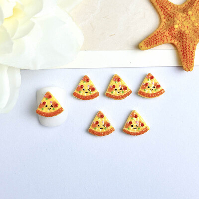 30PCS Kreativni pizza sendviči Smolasti privjesci za nokte Simulirani spaljeni kroasani Serija kolača s krafnama Ukrasi za nokte za DIY