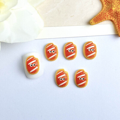 30PCS Kreativni pizza sendviči Smolasti privjesci za nokte Simulirani spaljeni kroasani Serija kolača s krafnama Ukrasi za nokte za DIY