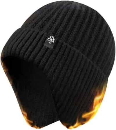 Χειμερινό πλεκτό καπέλο βελούδινα βελούδινα καπέλα με χοντρή επένδυση από φλις με ωτοασπίδα Casual Fashion Καπέλα Bomber Προστασία αυτιών για ποδήλατο