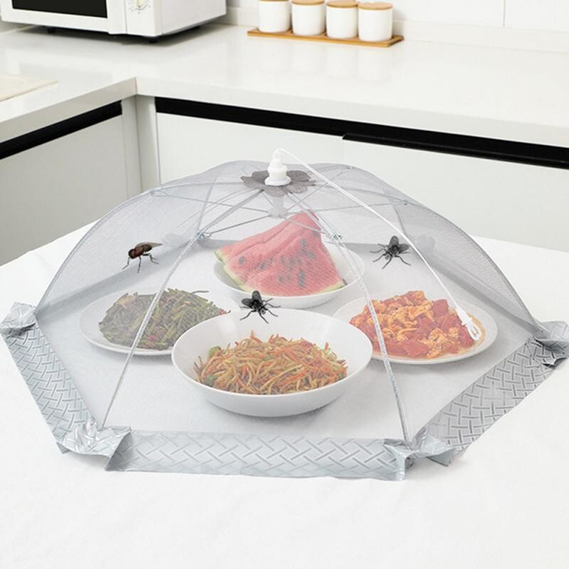 Huse pentru alimente din plasă fină, pliabilă, în stil umbrelă, pentru cort, cort anti țânțari, plasă pentru masă, accesorii de bucătărie