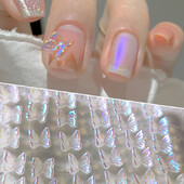 50 τμχ 3D Butterfly Aurora Nail Art Charms DIY Διακοσμήσεις νυχιών Ρητίνη Nail Art Μέρη για μανικιούρ