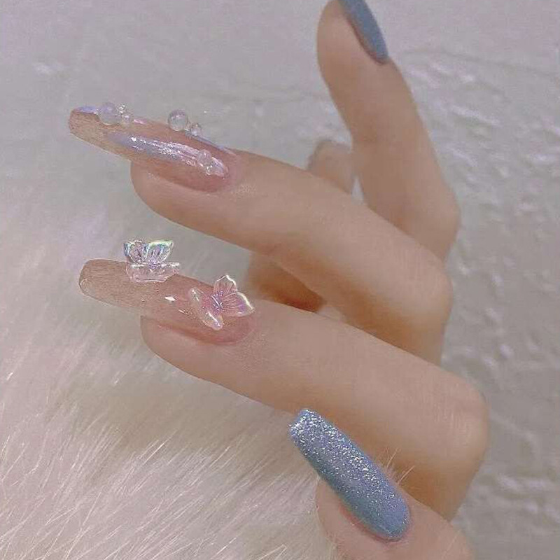 50 τμχ 3D Butterfly Aurora Nail Art Charms DIY Διακοσμήσεις νυχιών Ρητίνη Nail Art Μέρη για μανικιούρ