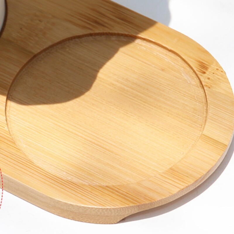 S/za M/L Kuhinjski drveni pladanj od bambusa za mlince za sol, papar, ulje i ocat