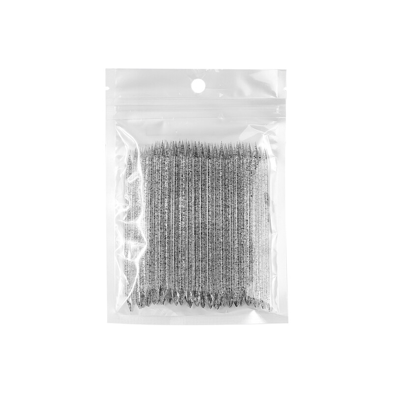 50 tk/kott Korduvkasutatav kahepealine kristallist küünenaha lükkaja küünenaha eemaldamise tööriist oranž puidust küünte pediküüri hooldus puuripulgad