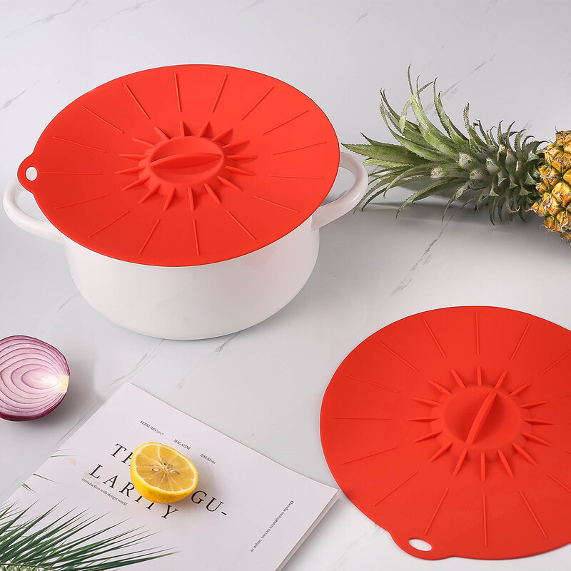 Silikonski poklopci, poklopac za mikrovalnu pećnicu za višekratnu upotrebu, otporni na toplinu, usisni poklopci za hranu odgovaraju šalicama, zdjelama, tanjurima, loncima, tavama, tavama