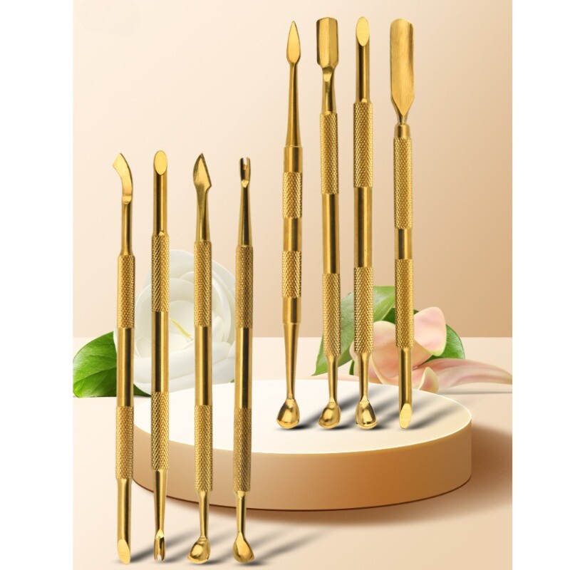 naelad vene terasest lükkamine topeltpea hobuseraua terasest surumine surnud nahk lükkamine eesmine kaldmaniküür koorimine küünte kunst maniküüri tööriist