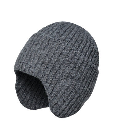 Χειμερινός εξωτερικός Ζεστό Απλό Καπέλο Ανδρικά Γυναικεία Μεγάλο Κεφάλι Πυκνό Πλεκτό Μάλλινο Καπάκι Ψυχρό Πακέτο Αυτί Καπάκι Καπάκι Ζεστό