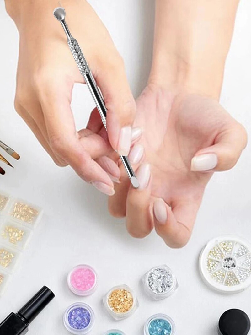 Vene topeltpea maniküür Ukraina Horseshoe Dead Leather Push roostevabast terasest