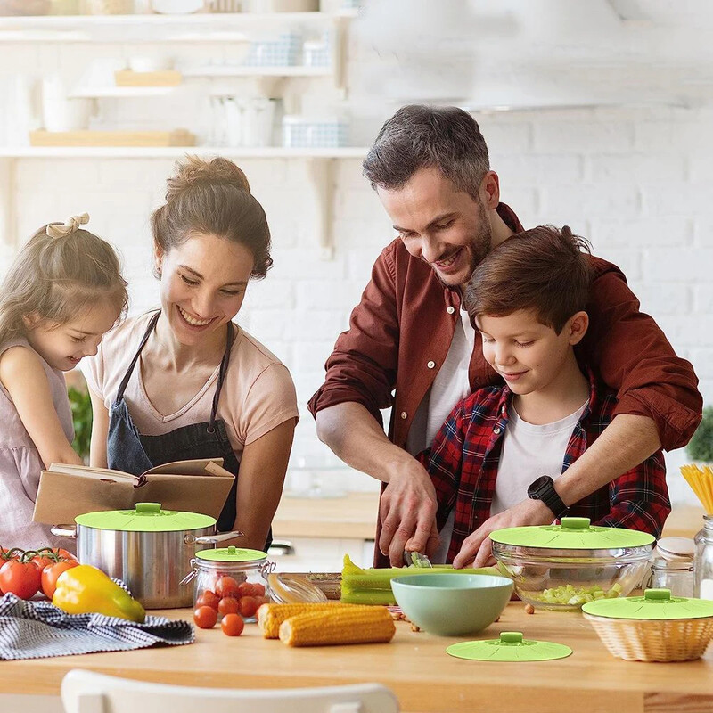 Σετ πέντε τεμαχίων σιλικόνης καπάκι φρεσκάδας σιλικόνης σφραγισμένο κάλυμμα φρεσκάδας κάλυμμα σιλικόνης κενού