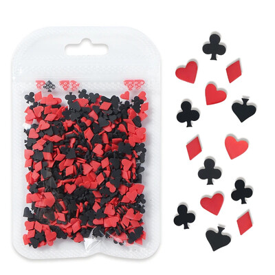 10g Πόκερ Διακόσμηση Νυχιών Πολυμερής Πηλός Φέτες Νιφάδες Γούρια Νυχιών Συμβουλές Μικτά Παιγνιόχαρτα Χειροτεχνία DIY Προμήθειες μανικιούρ