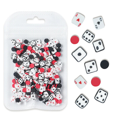 10g Πόκερ Διακόσμηση Νυχιών Πολυμερής Πηλός Φέτες Νιφάδες Γούρια Νυχιών Συμβουλές Μικτά Παιγνιόχαρτα Χειροτεχνία DIY Προμήθειες μανικιούρ