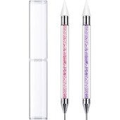 1Pc. Olovka za crtanje noktiju s dvostrukim krajevima za slikanje DIY kistom Rhinestones Drška Birač dijamanata Alat za manikuru Olovka za crtanje Alat za nokte