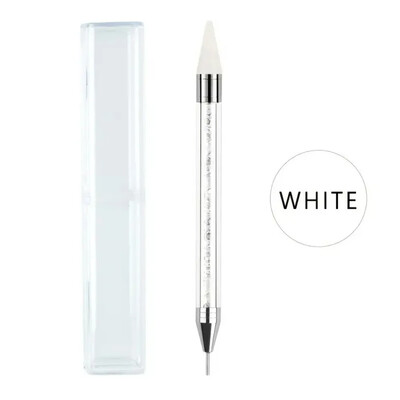 1Pc. Olovka za crtanje noktiju s dvostrukim krajevima za slikanje DIY kistom Rhinestones Drška Birač dijamanata Alat za manikuru Olovka za crtanje Alat za nokte