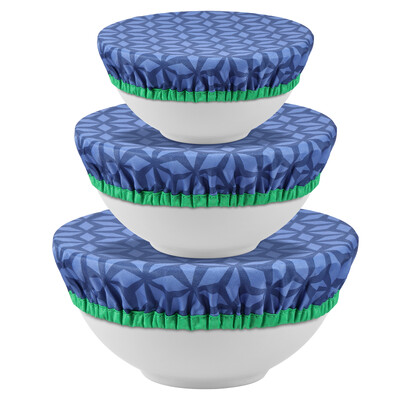 3 τεμ. Καλύμματα μπολ Βαμβακερό ύφασμα πιάτων κουζίνας Φρέσκο, ελαστικό περιτύλιγμα τροφίμων Καλύμματα μπολ Αποθηκευτικό δοχείο επαναχρησιμοποιήσιμο