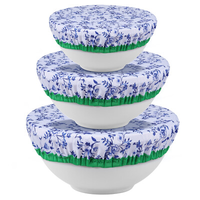 3 τεμ. Καλύμματα μπολ Βαμβακερό ύφασμα πιάτων κουζίνας Φρέσκο, ελαστικό περιτύλιγμα τροφίμων Καλύμματα μπολ Αποθηκευτικό δοχείο επαναχρησιμοποιήσιμο