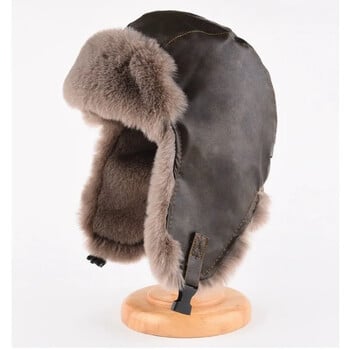 Ανδρικά Winter Trapper Aviator Trooper Earflap Ζεστό ρωσικό αντιανεμικό καπέλο σκι καπέλο bomber για γυναίκες Шапки Зимние Меховые Καπέλο Ushanka