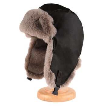 Ανδρικά Winter Trapper Aviator Trooper Earflap Ζεστό ρωσικό αντιανεμικό καπέλο σκι καπέλο bomber για γυναίκες Шапки Зимние Меховые Καπέλο Ushanka