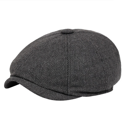 Vintage muški ležerni šešir za novine Proljeće ljeto Retro šešir s beretkom Divlji ležerni šeširi Unisex osmerokutna kapa Modne hip hop kape Gorras