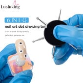 6 σε 1 Nail Art Dotting Tools Διαφορετικό Head Flying Disc Nail Drill Point Multi-Use Nail Tools Dot Painting Pen DIY Nail Look