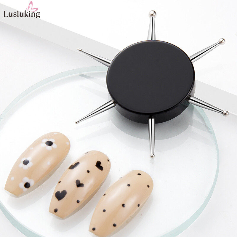 6 σε 1 Nail Art Dotting Tools Διαφορετικό Head Flying Disc Nail Drill Point Multi-Use Nail Tools Dot Painting Pen DIY Nail Look