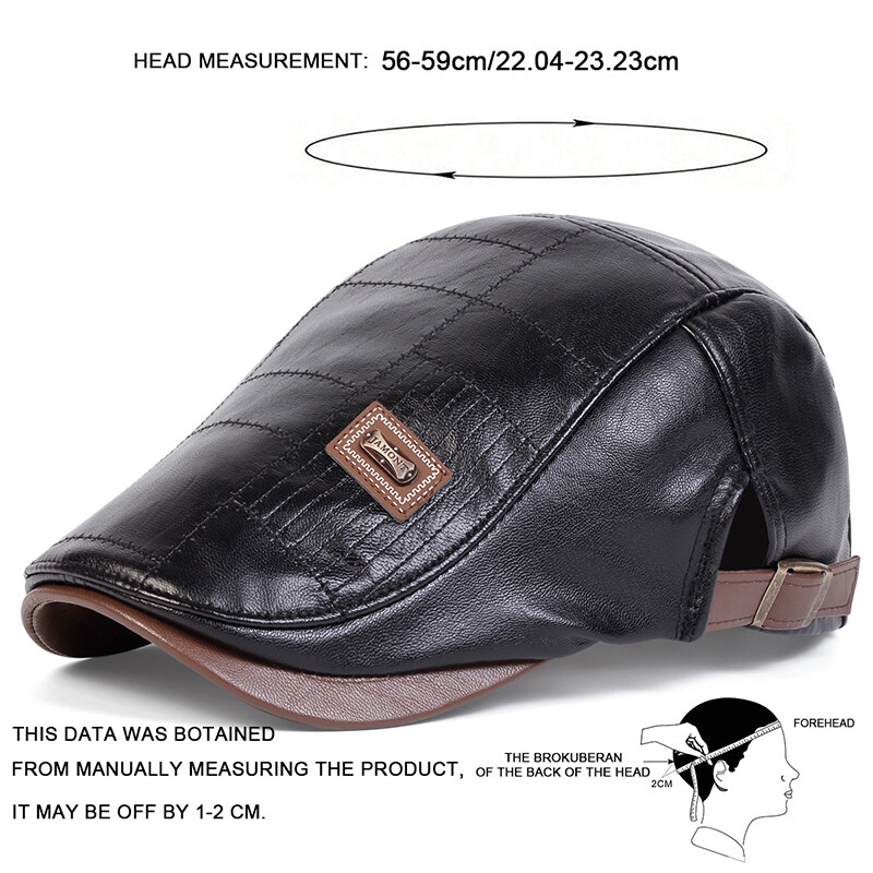 Мъжки ретро шапки от изкуствена кожа за вестникарчета JAMONT с надпис Британски художници Шапки Пролет Есен Странично регулируема плоска шапка Хип-хоп барети