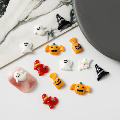 20 τμχ Αξεσουάρ για αποκριάτικα νύχια Kawaii Flatback MINi Ghost DIY Ρητίνη Γούρια νυχιών DIY Νύχια Φιγούρες Μανικιούρ Art Decoratio Ανταλλακτικά