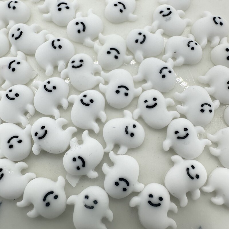 20 τμχ Αξεσουάρ για αποκριάτικα νύχια Kawaii Flatback MINi Ghost DIY Ρητίνη Γούρια νυχιών DIY Νύχια Φιγούρες Μανικιούρ Art Decoratio Ανταλλακτικά