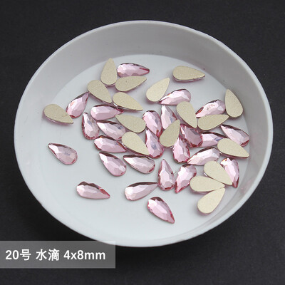 χονδρική Ανοιχτό ροζ πολλαπλών στυλ Επίπεδη πλάτη στρας νυχιών Ειδικού σχήματος Κρύσταλλοι τέχνης Πέτρες 3D εξατομικευμένη διακόσμηση