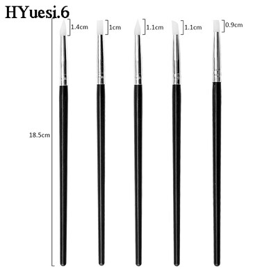 5db/szett 2 az 1-ben, kétvégű körömdíszítő ecsetek kristálynyéllel Professzionális UV-gél pontozó festő rajztoll barkácseszközök