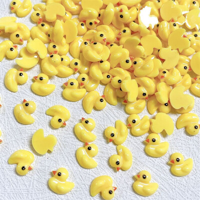 10 τμχ 3D Little Yellow Duck Nail Art Charms Ιαπωνικές έξοχες διακοσμήσεις με στρας νυχιών DIY Press On Nail Αξεσουάρ προμήθειες