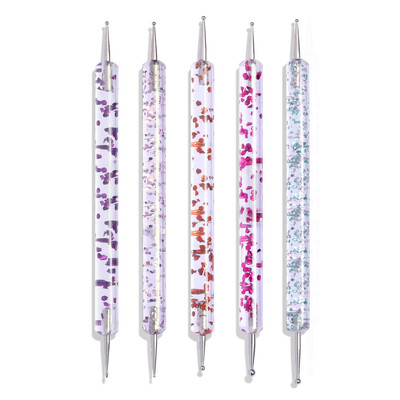 CNHIDS Acrylic Art Crystal Dotting Tools Profesionālās nagu birstes komplekts DIY viltotu nagu raksta līniju krāsošanas pildspalvu griešanas otas