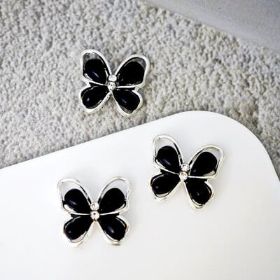 10 komada Pola mačje oko leptir Nail Art šarm 3D legure sjajni prozirni leptir ukrasi za nokte DIY luksuzni dodaci za nokte