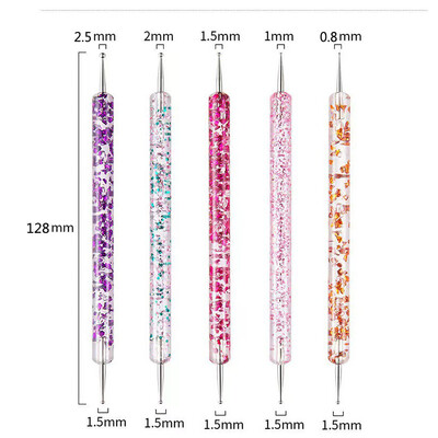 4 vienā Nail Art Dotting Tools Nail Drill Point Nagu instrumenti Punktu krāsošanas rīki Nail Point Drill Pen