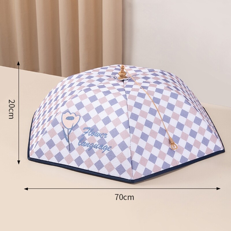 2024 m. Naujas sulankstomas terminis maisto dangtelis valgomojo stalo maisto dangtelis su aliuminio folija maisto izoliacija, dulkėms atsparus dangtelis namams