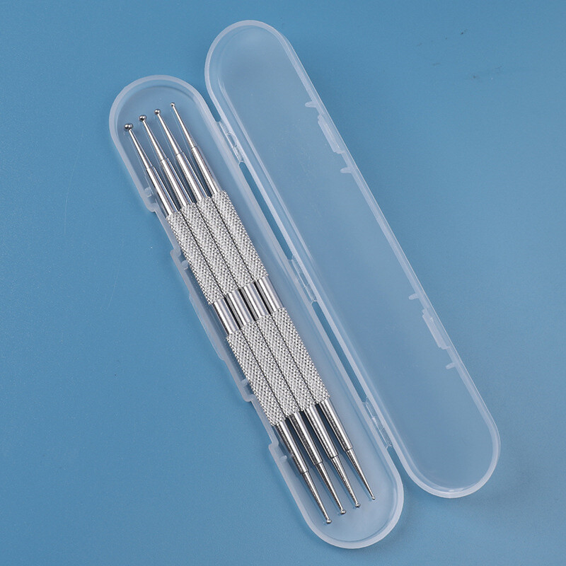 4 vnt Nail Art Dotting Pen Dviejų galų Taškų Kalnų krištolas gėlių Taškų rašiklis UV Gel Taškymo Piešimo Piešimo Piešimo Tušinukas „Pasidaryk pats“ įrankiai su dėžute