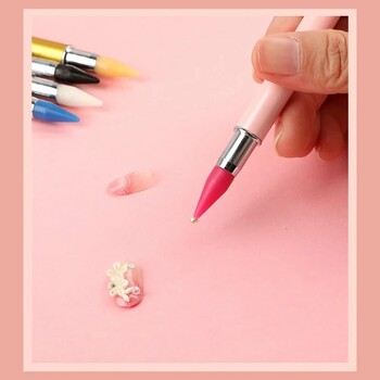 Diamond Painting Double Head Point Drill Pen Dot Point Pen Nail Art Rhinestone Picker Wax Pencil Metal Handle Tool