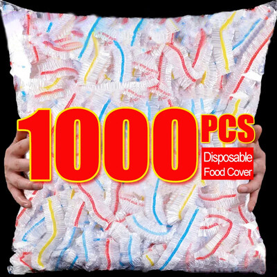 100-1000db Színes, eldobható ételtakaró Saran csomagolótál fedele Élelmiszer-minőségű frissentartó táska Konyhai tároló tartozékok