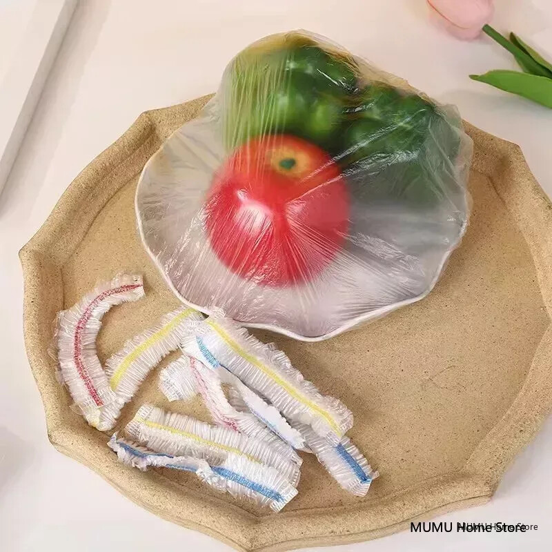 50/100/200/500 komada Šarene jednokratne navlake za hranu Vrećica s folijom za hranu za svježinu voća Jednokratna prianjajuća navlaka Poklopac zdjelice