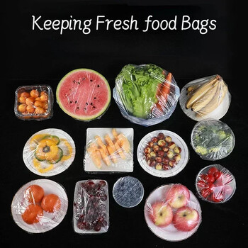 50/100/200/300/500PCS Food Fresh Keeping Film Κάλυμμα φαγητού Φρούτα λαχανικών Τσάντα αποθήκευσης Stretch Wrap Μπολ Κάλυμμα πιάτων Τσάντα αποθήκευσης