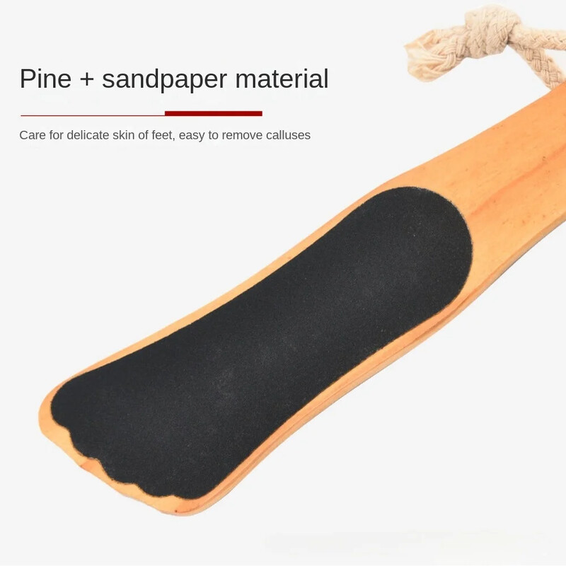 Διπλής όψης λίμα ποδιών Rasp Εργαλεία πεντικιούρ Πόδια Φτέρνα νεκρό δέρμα Αφαίρεση κάλλου Ξύλινη λαβή Scrubber βούρτσα γυαλόχαρτο Περιποίηση ποδιών